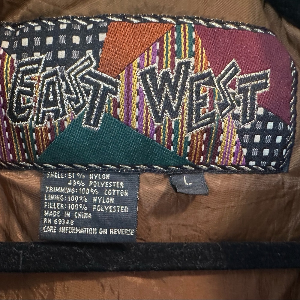 MenQuilted Patchwork Jacket - Teal, Brown & Black… - image 4